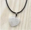 Coeur Reiki pierres naturelles Turquoise rose Quartz pendentif à breloques collier pour femmes hommes cadeau corde chaîne accessoires MKI