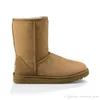 Bottes de neige de créateurs haut de gamme en cuir pour femmes Australie s'agenouiller demi bottes longues cheville noir gris châtaigne marine rouge bleu café filles chaussures