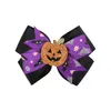 4,5 pouces Halloween Enfant citrouille Hairpin chauve-souris bowknot Couvre-chef Filles Enfants fantôme Party citrouille Barrettes Accessoires cheveux M2469