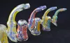 Many Coloured Spiral Glass Pipes in Europe and America Wholesale Bongs Oil Burner Pipes Water Pipes Glass Pipe Oil Rigs Smoking Free Shippin