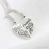 Collana con ciondolo Love Peach Heart Best Friends Cuore spezzato migliori amiche collane a catena madre e figlia Gioielli in lega per regalo 1 set = 2pz