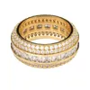 Neue Mode 18K Gold Weißgold Blingbling CZ Zirkonia Full Set Finger Band Ring Luxus Hip Hop Diamant Schmuck Ring für M295b