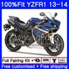 Corpo iniezione per YAMAHA YZF 1000 YZF R 1 YZF1000 YZF R1 13 14 242HM.34 YZF-1000 YZF-R1 YZFR1 fabbrica blu caldo 2013 2014 Kit carenatura completa