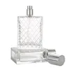 High Quality Transparent 100ml Glass Square Perfume Spray Bottles Empty Atomizer Refillable Bottle Travel Size WB2097