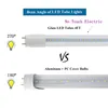 Lampki LED Tube Lights 4FT, 48 "18 W (równoważnik 40W) T8 / T10 / T12 Glass Light Bulbs 6000K, Wymiana żarówek fluorescencyjnych, podwójny zasilany zapas w USA