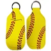 Nouveau style Rectangle Softball et Baseball imprimé néoprène Chapstick porte-clés fête vacances cadeaux usine en gros