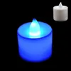 1 pc 4.2 * 3,7 cm Crime LED Candle de lampe multicolore Couleur de la lampe à flamme de flamme Light Home Mariage Anniversaire de Noël Décoration de fête