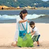 Gran capacidad para niños bolsas de playa Arena Away Malla Bolsa de asas Juguetes para niños Cáscara Recoger Bolsas de almacenamiento plegar compras bolsos AAA2014