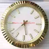 4 Farben Haushaltswanduhr 18 Karat Gold 126333 126334 ohne Datum Wanduhr 34 cm x 5 cm 3 kg elektronische Quarzuhr249S