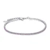 Tennis-Charm-Armbänder aus 925er-Sterlingsilber für Damen mit Zirkonia-Gliederkette, antiallergisch, Sterling-Silber-Schmuck