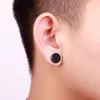 aço inoxidável hipoalergênicos Magnetic Stud brincos para homens Punk Sem perfurados clip Preto no Brinco de moda jóias de titânio de aço em massa