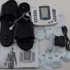 Hot Electrical Stimulator Full Body Relax Muscle Digital Massager Pulse TENS Acupuncture with Therapy Slipper 16 Pcs Electrode Pads