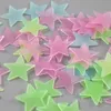 100 pcs/Set 3D stars glow in the dark Luminous Wall Stickers for Kids Room Home Decor Decal Wallpaper Decorative Special Festivel 000