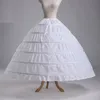 Wit 6 hoepels Petticoat Crinoline Slip Underskirt voor Trouwjurk Bruidsjurk Petticoat Vrouwen Bubble Rok Huwelijk Petticoats