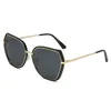 Top Nieuwe 5 kleuren heren Dames Polarizer Multilaterale Mode Zonnebril Mode Big Box Dazzling Sunglasses om briltassen en dozen te sturen