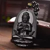 Envío Gratis Buda Colgante De Obsidiana Natural Collar Vintage Negro Cabeza de Buda Colgante Para Las Mujeres Y de La Joyería Los Hombres