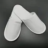 Disposable White Towelling Closed Toe Travel Hotel Slippers Spa Shoes Bathroom Sets Washroom Shower Bath Accessories