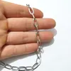 Easter gifts Lot brand new in bulk 5meter silver stainless steel 6mm Long Oval chain jewelry findings marking DIY