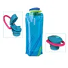 Foldable Water Bag Kettle PVC Collapsible Water Bottles Outdoor Sports Travel Climbing Water Bottle With Pothook GGA2635