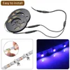 الأشعة فوق البنفسجية بيربل ادى ضوء اشرطه 2835 SMD 60LED / م DC 12V 395-405nm غير ماء الأشعة فوق البنفسجية راي مرونة قطاع الشريط الشريط