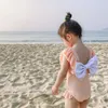 2020 nouveau bébé filles princesse maillots de bain été grand nœud papillon dos enfants une pièce maillot de bain enfants Spa maillots de bain C6232