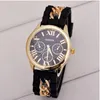 Nowe Kobiety Luksusowy Silikonowy Genewa Neutralne Zegarki Człowiek Zegarek Tanie Lady Girls Wristwatches Gift Hours Geneva Relojes Mujer Clock Hurt