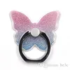 Glitter Butterfly Phone Holder Butterflies Mobile Finger Ring 360 Graden Rotatie Stand voor iPhone X 7 Plus Samsung Xiaomi Telefoon