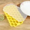 BPA Free Honeycomb Ice Cube Table Tools 37 Grids Silicone Cubes Maker Stampo con coperchi per Cream Party Whisky Cocktail DRINK DBC BH3573