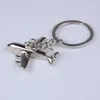 24 st / lot Flygplan Nyckelring Ringflygbolag Passagerarfartyg Airbus Modell Smycken Metallväska CHARM Fashion KeyRing Acessories