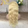 Jyz Lace Front Human Hair Peruki 613 Pełne koronkowe peruki z linią włosów Blond Body Fael Brazylijskie peruki włosy z włosami dla niemowląt 6517718