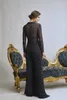 Elegent Jillharvey Mother of The Bride Jumpsuits Long Sleeve Wedding Guest Dress V Neck Floor Length Satin Evening Gowns