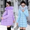 Parka da donna in piumino 2021 giacca di cotone femminile con cappuccio moda collo di pelliccia sottile cappotto spesso invernale di grandi dimensioni 8771