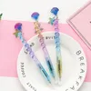 1st Bling Gradient Princess Shell Pendant Gel Pen School Office Supply 0,5 mm svart bläckpenplast Gel Pen Stationery Tool