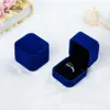 Mode fluwelen sieraden dozen gevallen voor alleen ringen stud oorbellen 12 kleur sieraden cadeau verpakking weergave maat 5cm * 4.5cm * 4 cm