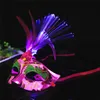 نساء جديدات فينيتيان LED LED LIGHT UP MASK MASKERADE FARCH DREAT Party Princess Feather Flowing Masquer Masquerade Masquerad