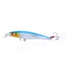 Hengjia 100PCS Brand Top Grade Luminous Minnow wobbler 9CM 8g hard bait plastic fishing lures set with Hooks and carp fishing Feather(MI094)