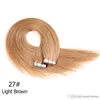 150g 60pcs 18 20 22 24 inch Glue Skin Weft Tape in Human Hair Extensions INDIAN REMY Fast Delivery 4colors option