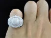 Biżuteria mody vintage mężczyzn Pierścień klasycznych pełnych diamentów Punkowe Pierścienie Pierścienie Rakiet Silver Plaked Luksusowe pierścionki Trendy retro męski pierścień
