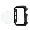 360 Full Screen Protector Quadro PC Hard Case Com vidro temperado Film para Apple Watch 5/4/3/2/1 Capa para iWatch 38 milímetros 44 milímetros 40 milímetros 42 milímetros