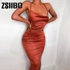 Abiti casual Neon Satin Lace Up 2021 Summer Women Bodycon Long Midi Dress Senza maniche Backless Eleganti abiti da festa Abiti da club sexy Gilet