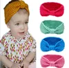 Virka Baby Varm Headband Kids Knit Knut Headband Twisted Bowknot Headwrap Girl Barn Fotografera Barn Hårtillbehör