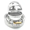 Male Stainless Steel Chastity Cage Metal Locking Belt Device Newest Magic Locker Penis Cage Sexy Toys for Men G7-242A