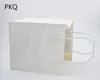 Gift Wrap 30pcs WhiteBrown Kraft Paper Bag Small Bags With Handles Baking CookieBread Packaging Takeaway 15x15x17cm11546010