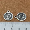 100pcs/lot Antique Silver Double sided "D "Alphabet Initial Charms For Jewelry Making Necklace DIY Accessories 14.8x28.2MM A-403