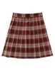 Nouveau Style en Stock robe de retour jupes à carreaux taille haute une ligne jupe plissée nouvelle robe de lycéenne Mini JK049464896