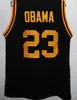 Custom Men Youth women Vintage Barack OBAMA 23 Punahou College Basketball Jersey Size S-6XL or custom any name or number jersey