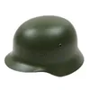 Casco de acero M35, casco protector de acero inoxidable con forro de cuero para hombres, sombrero duro de guerra alemán, actividades al aire libre