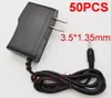 50PCS AC 100V-240V Converter US 5V 2A 5V 1.5A 5V 12V 6V 10V 9V 7.5V 4.5V 3V 1A 12V 500MA Switch Power Adapter Supply DC 3.5mm x 1.35mm