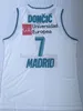 Sconto 2020 Sports University Campionato europeo bianco 7 Luka Doncich Scarpe da ginnastica Maglia da basket College Abbigliamento da basket Uniformi