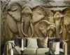 3D Wallpaper Custom Po Mural Golden reliëf olifant tv achtergrond achtergrond huisdecor 3d muurschilderingen behang voor muren 3 d8899943